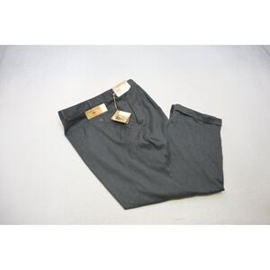 Savane Dress Pants Mens 46x28 Charcoal Pleated Cuffed No Wrinkle NWT